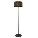 Abba Floor Lamp With Shade Black Gold 40cm