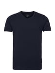 Mens Stretch V-Neck Tee S/S Tops T-shirts Short-sleeved Blue Lindbergh Black
