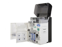 Evolis Avansia - Plastkortskriver - farge - Dupleks - gjenoverføring ved fargesublimering - CR-80 Card (85.6 x 54 mm) - 600 dpi inntil 144 kort/time (farge) - kapasitet: 250 kort - USB 2.0, LAN - svart