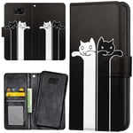 Samsung Galaxy S7 - Plånboksfodral/Skal Avlånga Katter