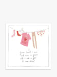The Proper Mail Company Clothes on Washing Line Valentine's Day Card