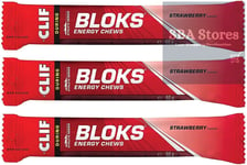 CLIF Bar Bloks Energy Chews Strawberry - Sports Supplements, 60 g Strawberry - 3