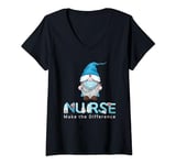 Womens Our Future Nurses Make The Difference Gnome Nurses Week 2024 V-Neck T-Shirt
