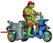 Teenage Mutant Ninja Turtles TMNT Raphael's Battle Cycle with Side car and Figure