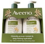 2x 500ml each Aveeno Daily Moisturising Body Lotion Dry Sensitive Skin