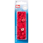Prym 393338 Sewing Press Stud Colour Snaps Heart Red Plastic One Size