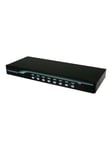 StarTech.com 8 Port 1U rackmonterad DVI KVM-omkopplare - KVM-switch - 8 portar