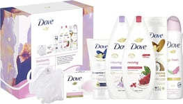 Dove Radiantly Refreshing Complete Collection with luxury shower put, Soap Bar,