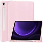 Samsung Galaxy Tab S9 FE Fodral Tri-Fold Med Pen-hållare Rosa