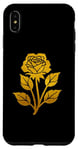 iPhone XS Max gold rose flower Case