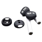 1pc Earbud Cover Thin Anti-slip Silicone For Apple Airpods2 Black