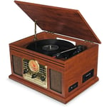 i-box Record Player Vinyl Turntable with Speakers USB MP3