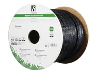 Deltaco Bulkkabel 100 M Sort Cat 6a Kabel Med Afskærmning Med Folie Og Kobberfletning (sftp Sort 100m