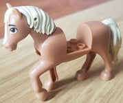 Friends LEGO Minifigure Horse Medium Nougat w Tan Tail and Mane Animal