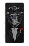 Funny Gangster Mafia Monkey Case Cover For Sony Xperia XZ2 Compact