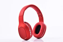 Head-mounted Card Phone Small Wireless Bluetooth Headset Stereo Headphones(Black) Ou Rui Ka Ke Ji (Color : Red)
