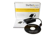 StarTech.com USB 3.0 to VGA Display Adapter 1920x1200 1080p, DisplayLink Certified, Video Converter w/ External Graphics Card - Mac & PC (USB32VGAPRO) - USB / VGA adapter - USB Type A til HD-15 (VGA) - 25.5 m