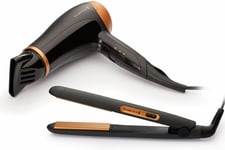 Remington Hair Straightener Hair Care Gift Set Ceramic Ionic Hair Dryer -D3012GP