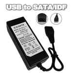 Velidy 12V/5V 2.5A USB to IDE/SATA Power Supply Adapter Hard Drive/HDD/CD-ROM AC DC