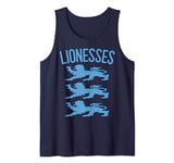 Lionesses, For Women, Men, Boys or Girls. Retro England Tank Top