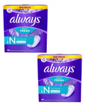Pack of 2 Always Dailies Panty Liners 54’s Normal Size