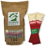 Kenco Decaf Instant Coffee Roasted Beans Refreshing Morning Breakfast 100 Sachet
