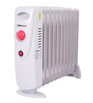Belaco BEL-OH226 Mini Oil Filled Radiators 11 Fins Portable Electric, Heater Adjustable Thermostat Control Portable Heater, Electric Radiator, Overheat Protection 1200W Energy Efficient