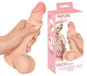 Nature Skin 7.5" Penis Dildo Realistic Movable Dual Layer Cock Soft Sliding Skin