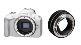 Boîtier Canon EOS R50 (blanc)+ EF-EOS R Mount Adapter