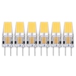 Silikon LED-lampa GY6.35 Glödlampa 5W AC DC12V COB Ljus Energisparlampa 6-pack