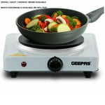 Geepas Single Hot Plate Electric Portable Table Top Cooker Hob 1000W White