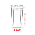 New 18/24/32OZ Clear NutriBullet Blender Cup Juicer Replaceable Cup Home Travel