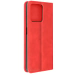 Wallet Case for Realme C53 Abstract Cubic Pattern Geo Collection Red