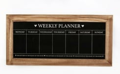 Sifcon Shabby Chic Wooden Weekly Planner Chalkboard - Kitchen Organised Planner