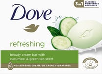 Dove Refreshing 3In1 Bar Soap - Cucumber &Amp  Green Tea 90G