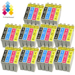 40 Ink Cartridges (set + Bk) For Epson Workforce Wf-2010w Wf-2510wf Wf-2660dwf