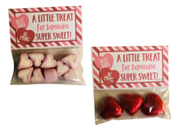 Little Treat for Someone Super - Sweet Sweets Bag Valentines Day Gift - Heart Shaped Marshmallows or Chocolates (Marshmallows)