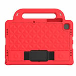 SKALO Samsung Tab S6 Lite Rhombus Skal med handtag/ställ - Röd