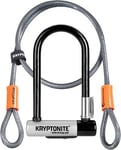 Kryptonite Kryptolok Mini U-lock with 4 Foot Flex Cable and Flexframe Bracket - Sold Secure Gold