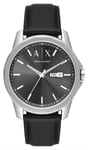 Armani Exchange AX1735 Men's | Grey Dial | Black Leather Watch