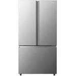 Réfrigérateur américain Hisense RF815N4SASE - 2 Portes + 1 tiroir - Pose libre - Capacité 635L - L91,4 cm - Inox