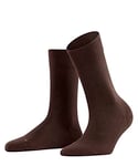 FALKE Women's Sensitive London W SO Cotton With Soft Tops 1 Pair Socks, Brown (Dark Brown 5233) new - eco-friendly, 5.5-8