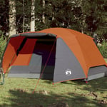 6-personers telt 412x370x190 cm 185T taft grå og orange