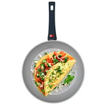 Progress BW10825EU7 Thermo Handle 28 cm Frying Pan - Non-Stick Omelette/Egg Pan, Induction Hob Fry Pan, Large Crepe Pan, Colour Changing Handle Indicates Temperature for Pre-Heating, Forged Aluminium