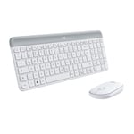 Logitech MK470 Slim Wireless Keyboard & Mouse Combo, QWERTZ German Layout - Whit
