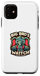 Coque pour iPhone 11 Big Bro's Watch Funny Sibling Cartoon Style Elephants S12