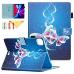 11 Inch iPad Pro 11" 2021 3rd Gen Cases with Pen Holder Kids, Uliking PU Leather Wallet Case Kickstand Protection Auto Sleep/Wake Soft TPU Back Smart Cover for iPad Pro 11" 2021/2020/2018, Butterfly