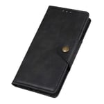 BRAND SET Case for Sony Xperia 5 II Phone Case Wallet Leather Flip Cover Case with Secure Copper Buckle Closing Lock and Bracket Function, Suitable for Sony Xperia 5 II(Black)