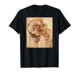 Women Portrait Drawing Leonardo Da Vinci Vintage Retro Cool T-Shirt