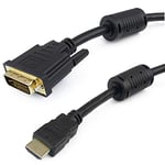 Cablematic - Super câble HDMI 1.4 HDMI Type A mâle vers DVI-D mâle de 7 m